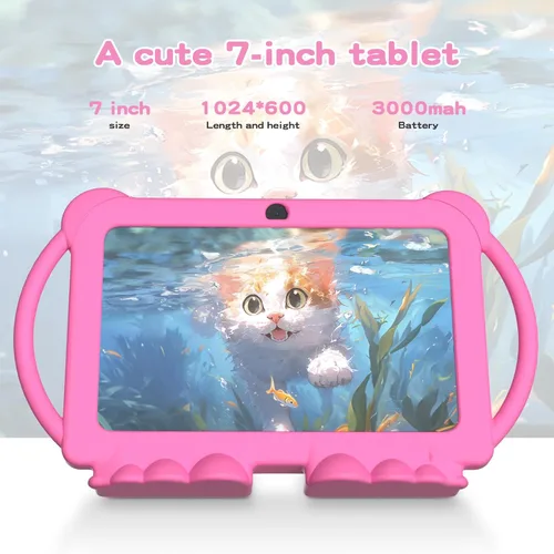 Miniatura 2 de NOVOJOY Tableta para niños de 7 pulgadas para niños, tabletas Android para niños pequeños, tableta para niñas y niños con cubierta protectora de 32