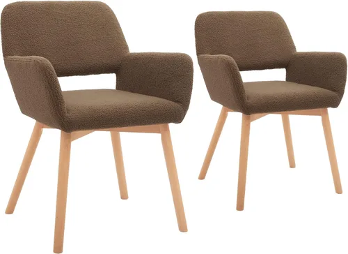 Miniatura 4 de CangLong Velvet Leisure - Juego de 2 sillas decorativas modernas para sala de estar, comedor, club, invitados de club, con patas de madera maciza