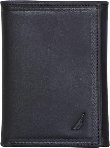 Miniatura 24 de Nautica Men's Trifold Wallet RFID Blocking Protection ID Window Card Slots Genuine Leather Durable