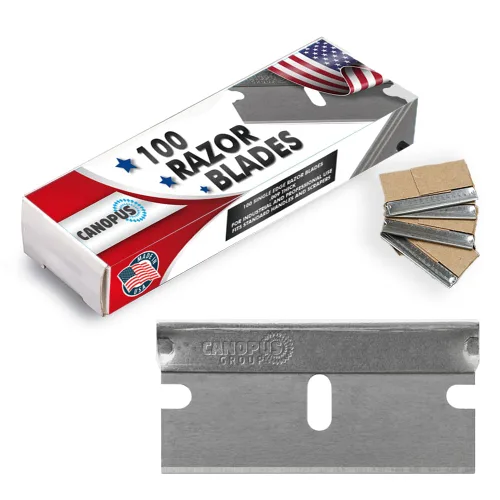 Miniatura 2 de CANOPUS Cuchillas de afeitar industriales de un solo filo, 100% fabricadas en Estados Unidos, maquinillas de afeitar de borde recto resistentes