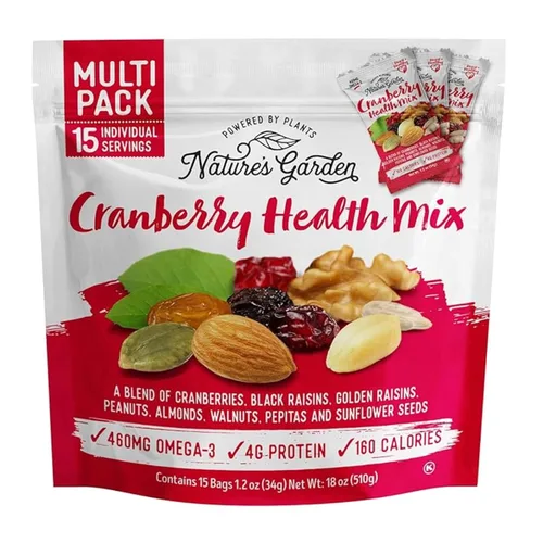 Miniatura 7 de Nature's Garden Mezcla de lujo Omega 3, Mezcla de frutos secos, Mezcla de nueces de lujo, saludable para el corazón, sin gluten, sin colesterol, sin