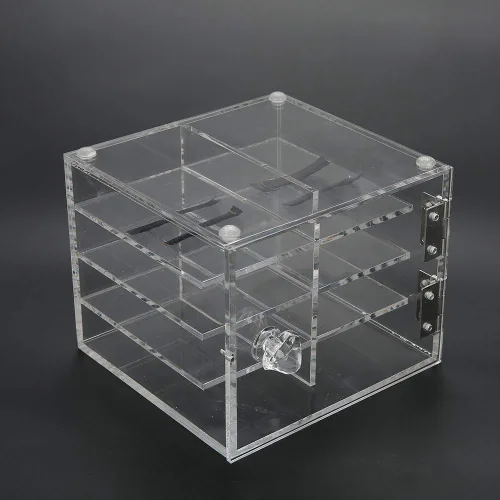 Miniatura 7 de Pestañas de injerto, caja de acrílico de 8 capas, organizador de maquillaje para extensiones de pestañas, estuche cosmético adecuado para uso