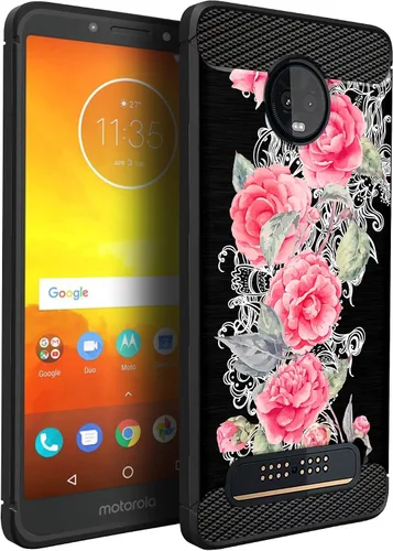 Miniatura 10 de CasesOnDeck Funda compatible con [Motorola Moto Z3 Play Moto Z3] Moto Z3 Design, funda delgada negra flexible y elegante protección contra golpes