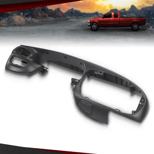 Miniatura 9 de CHEDA Cubierta de bisel de almohadilla del tablero gris grafito frontal central compatible con Ford F150/Ford Expedition 1997 1998 1999 2000 20001