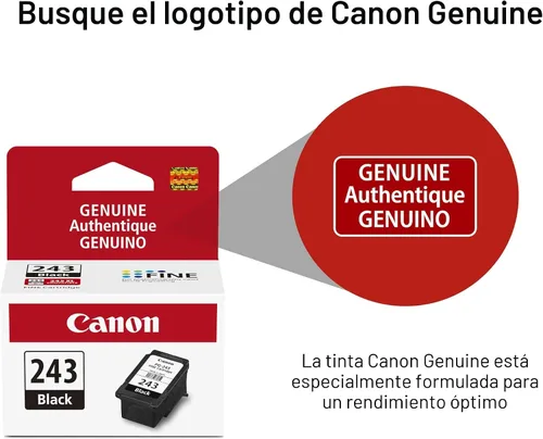 Miniatura 5 de Canon PG-243 - Cartucho de tinta negra original, compatible con iP2820, MX492, MG2420/2520/2920/2922/2924/3020/2525, TS3120/302/302a/202/4520/3320