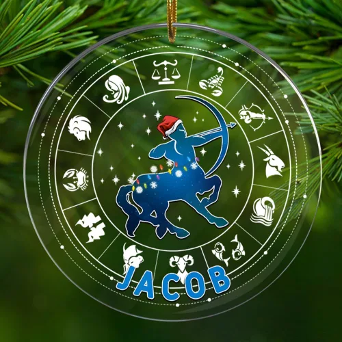 Miniatura 16 de Adorno personalizado de constelación de acuario, regalos para mujeres y hombres, acrílico con nombre personalizado, regalo del zodiaco para él