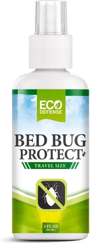 Eco Defense - Spray contra chinches de tamaño de viaje - Aprobado por TSA 85 ml – Artículos esenciales de viaje para hotel, crucero, vacaciones -