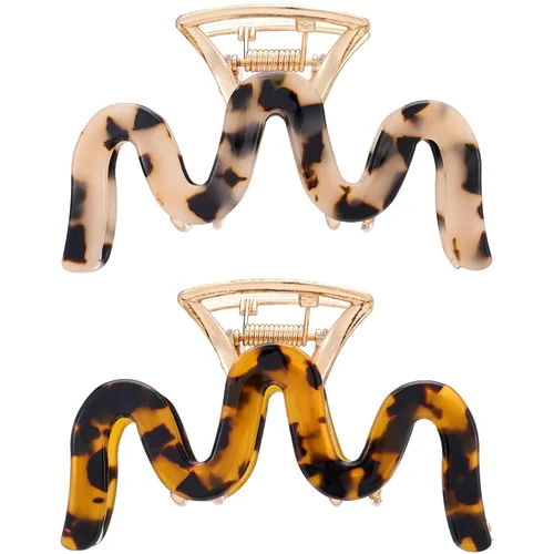 Miniatura 13 de Pinzas para el Cabello con Diamantes de Imitación, Textention Pinzas de Garra con Perlas de 3.4 Pulgadas para Cabello Grueso, Sujetadores