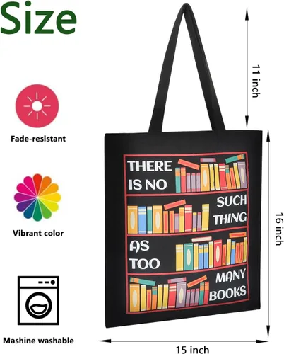 Miniatura 4 de Bolsa de lona AUSVKAI estética para mujer, lindas bolsas de tela reutilizables de algodón para compras, playa, comestibles
