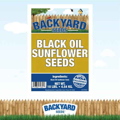 Miniatura 7 de CountryMax Backyard Seeds Semillas de Girasol de Aceite Negro (10 libras)
