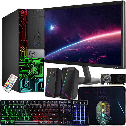 Miniatura 9 de Dell Escritorio para juegos OptiPlex 3060 SFF RGB, Intel Core i5-8500, 16GB RAM, 512GB NVMe, 1TB HDD, monitor HDMI de 22 pulgadas, GeForce GT 1030
