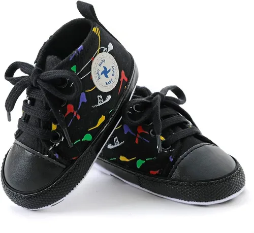 Miniatura 117 de Zapatos deportivos de lona de lona para bebés y niñas, suela antideslizante suave, suela antideslizante