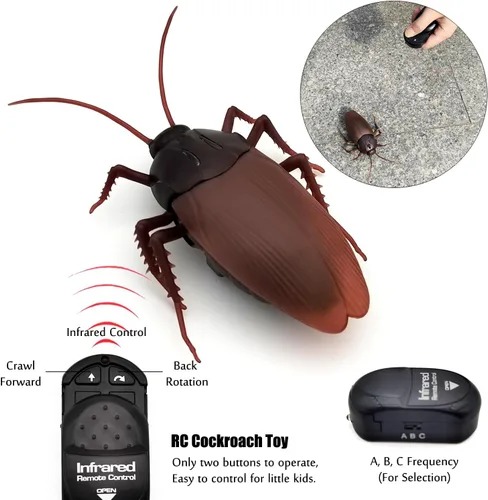 Miniatura 2 de Tipmant Coche de Control Remoto RC Cucaracha Vehículo Animal Juguetes Electrónicos Insecto Realista Insecto con Ojos Luminosos Mascota Gato Regalo