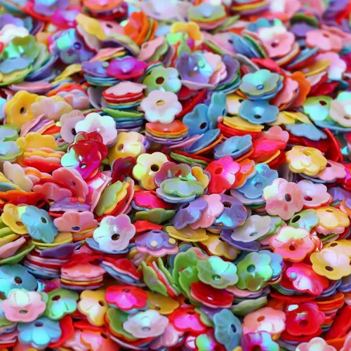 Miniatura 15 de 4000 piezas de lentejuelas sueltas a granel de 6 mm, lentejuelas iridiscentes redondas, lentejuelas para bordado, lentejuelas para manualidades