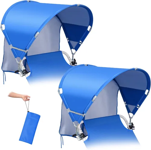 Miniatura 25 de Toldo universal XL resistente al viento para silla, extra grande plegable UPF 50+ con abrazadera ajustable, se adapta a la mayoría de la playa