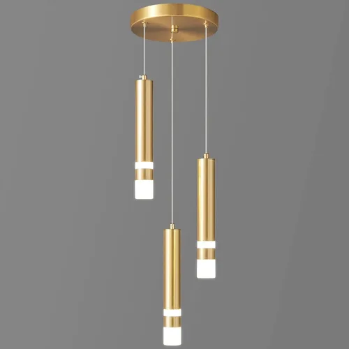 Miniatura 9 de Lámpara de techo colgante moderna de 9 luces regulable LED 54W dorada, gran lámpara de araña para escalera, vestíbulo, sala de estar, dormitorio