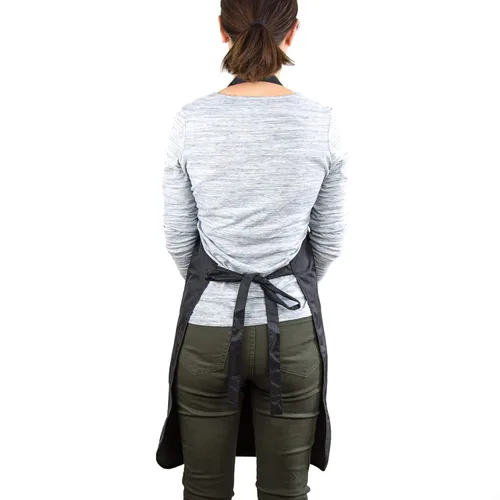 Miniatura 6 de Delantal para estilista - Revestimiento protector impermeable - Delantal de salón, Delantal negro - PVC y poliéster