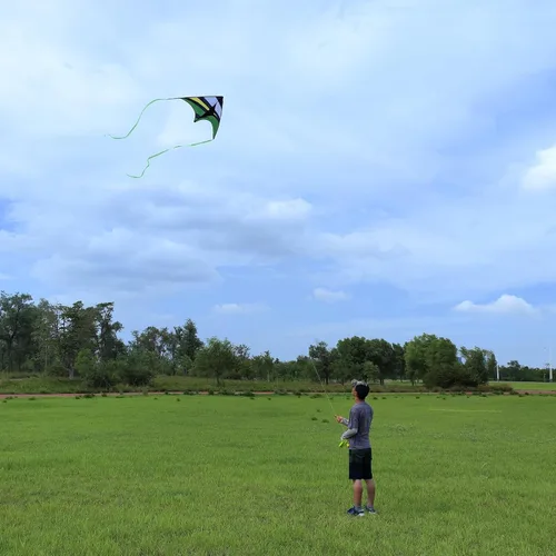 Miniatura 4 de Large Rainbow Delta Kite for Kids & Adults,Single Line Beach Kite for Kids Ages 4-8 & 8-12,Easy to Fly for Toddlers and Beginners