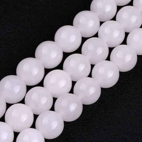 Miniatura 44 de JOE FOREMAN Cuentas redondas de piedra natural de jade de Taiwán verde de 0.315 in para fabricación de joyas, cuentas de 15 pulgadas, piedras Jade