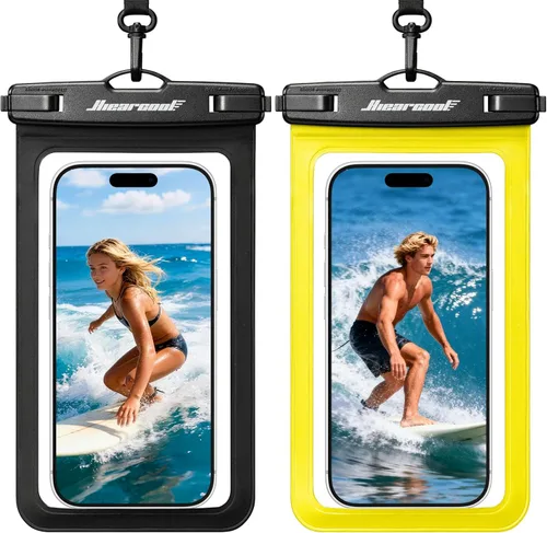 Miniatura 18 de Hiearcool Funda impermeable para iPhone, Bolsa impermeable para teléfono, Artículos esenciales de viaje, Accesorios de crucero, Imperdibles - 4 negro