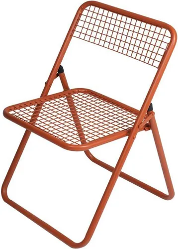 Sillas plegables de metal, silla de comedor de malla de hierro forjado, sillas de césped plegables para bodas, fiestas, oficina, balcón, jardín