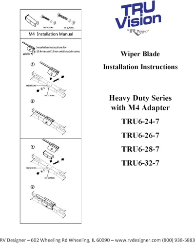 Miniatura 2 de RV Designer TRU6-24-7 - Limpiaparabrisas TruVision de 24 pulgadas, metal, resistente, 2