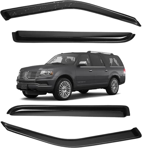 Miniatura 102 de Viseras para ventanas para Mazda 3 Sedán 4 puertas 2004 2005 2006 2007 2008 2009 estilo JDM Mugen, deflector de viento, protector solar y de lluvia