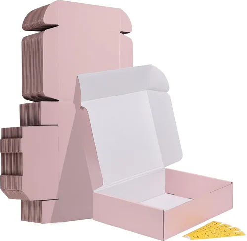Miniatura 23 de HORLIMER Paquete de 40 cajas de envío de 5 x 5 x 5, caja de cartón corrugado blanco para correo, embalaje, pequeñas empresas