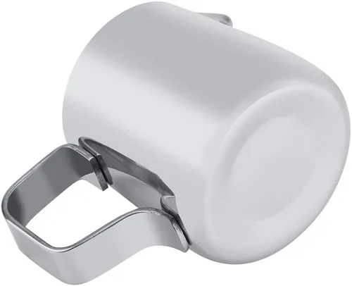 Miniatura 3 de Jarra de espuma de leche de acero inoxidable, jarra de vapor para café, capuchino, latte, taza de espuma para máquinas (6.8 fl oz)