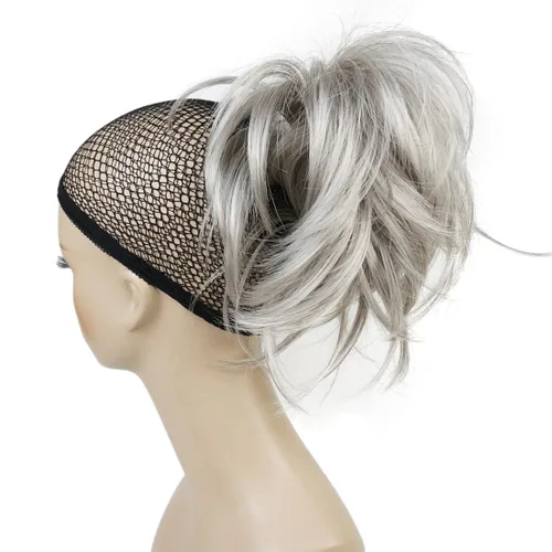 Miniatura 12 de Lydell Extensión de cabello sintético ajustable con pinza de mandíbula (marrón oscuro)