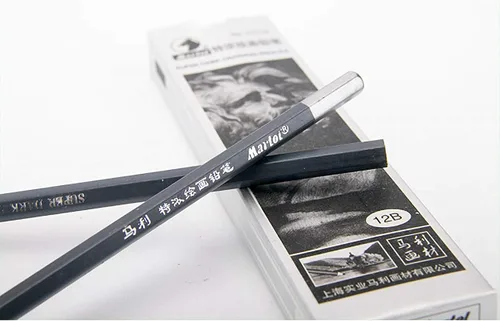 Miniatura 4 de Lápiz de dibujo extra grueso 12B, lápiz de boceto, 12