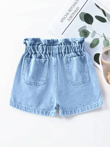 Miniatura 2 de Miniketty Pantalones cortos de mezclilla para niñas con bolsillos