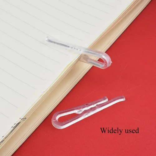 Miniatura 4 de HAHIYO 2 pulgadas/1.969 in 120 piezas de plástico transparente en forma de U pinzas de cocodrilo pinzas para ropa camisa clips plegables con dientes