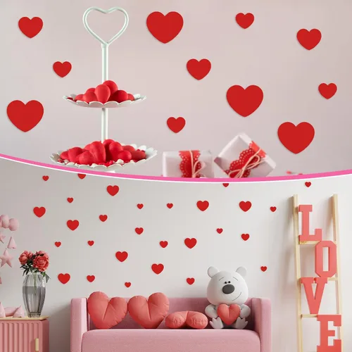 Miniatura 5 de Zonon 90 piezas de recortes de corazón dulce para aula, decoración de tablón de anuncios para oficina, aula, fiesta, tablero de anuncios