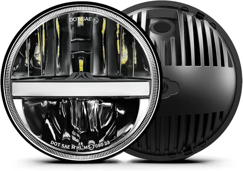 Miniatura 10 de UNI-SHINE 2 faros delanteros LED de 7 pulgadas, aprobados por DOT, haz alto/bajo, compatibles con Jeep Wrangler, Chevy y Miata, Plug and Play