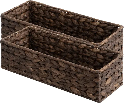Miniatura 14 de StorageWorks - Cesta para tanque de inodoro para baño, cestas de almacenamiento de jacinto de agua para la parte superior del tanque de inodoro