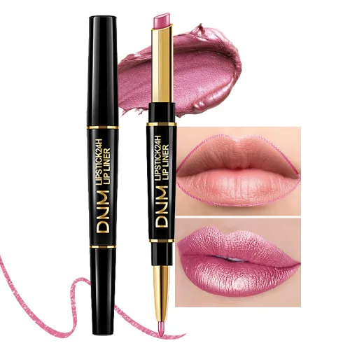 Miniatura 7 de evpct DNM Juego de 3 delineadores de labios y lápices de labios, ciruela morada, malva, rojo vino, para mujer, mate, larga duración de 24 horas