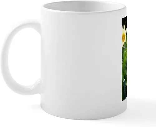 Miniatura 2 de CafePress EASTER LAMB AND FLOWERS - Taza de café de cerámica de 11 oz (11.0 fl oz)