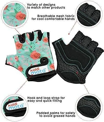Miniatura 7 de Kiddimoto Kids Cycling Gloves Anti-Slip Kids Bike Gloves for Boys and Girls Fingerless Kids Mountain Bike Gloves for BMX, MTB Riding, Gymnastics