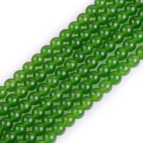 Miniatura 29 de JOE FOREMAN Cuentas redondas de piedra natural de jade de Taiwán verde de 0.315 in para fabricación de joyas, cuentas de 15 pulgadas, piedras Jade