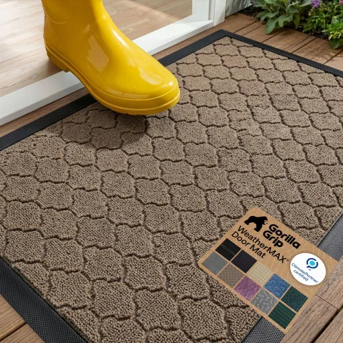 Miniatura 25 de Gorilla Grip - Tapete WeatherMax todoterreno 100% impermeable, caucho natural, resistente a manchas y decoloración, perfil bajo, interior y Grafito
