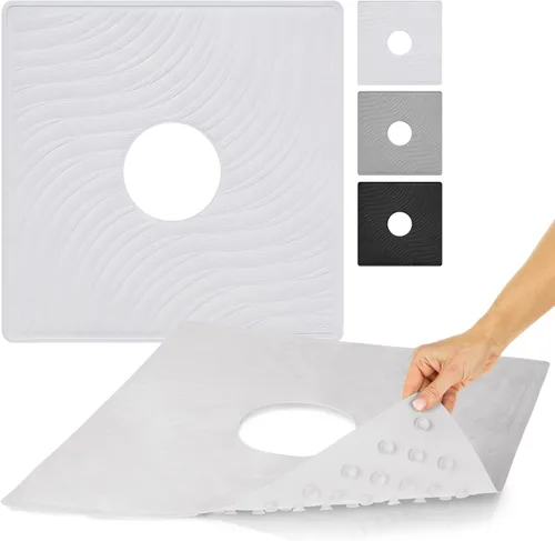 Miniatura 10 de Alfombrilla de ducha Vive - 22" por 22" cuadrada antideslizante, tapete grande de baño para bañera - Diseño patentado - Almohadilla antideslizante