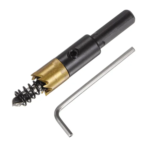 Miniatura 3 de HARFINGTON Sierra de agujero 0.472 in (1/2") M35 HSS (acero de alta velocidad) recubierto de titanio cortador de broca abridor para acero inoxidable
