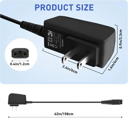 Miniatura 5 de Adaptador de 5V 1A para Andis Shaver Cable de alimentación de cargador de CA, compatible con 17150 TS-1 17220 17195 Profoil 17190 17165 17170 17205