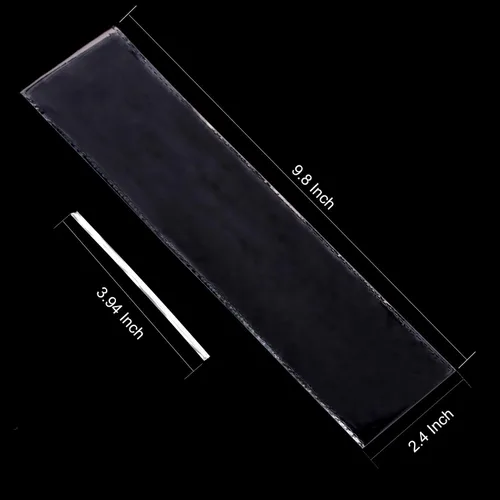 Miniatura 2 de Pangda 200 bolsas de pretzel de 2 x 10 pulgadas, bolsas de plástico rectangulares de celofán para dulces de chocolate, galletas con 200 lazos