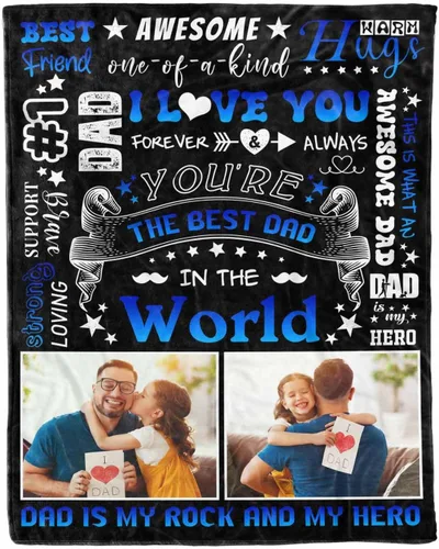 Miniatura 15 de D-Story Mantas personalizadas con imágenes para un papá, para el Día del Padre, mantas con imágenes personalizadas, regalos para el Día del Padre