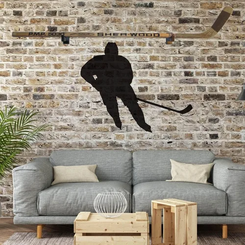 Miniatura 8 de TOBWOLF - 2 vitrinas de palo de hockey, soporte para colgar palos de hockey, soporte horizontal para palo de hockey de montaje en pared, soporte