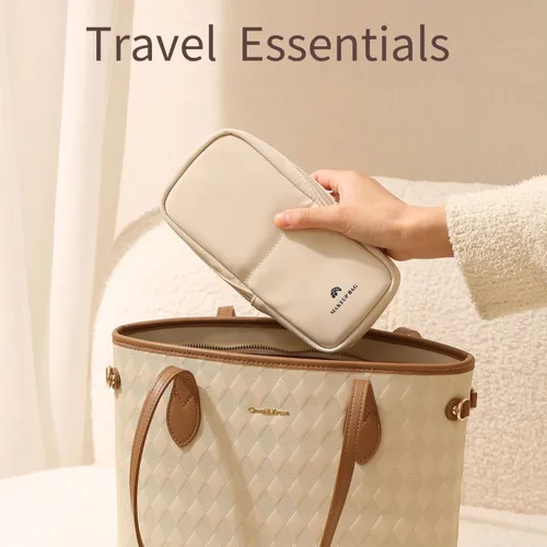 Miniatura 4 de YLYZ Bolsa de brochas de maquillaje impermeable de pie para brochas de maquillaje, organizador de brochas de maquillaje de viaje, bolsa