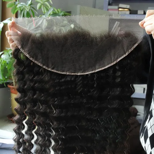 Miniatura 29 de BEEOS Encaje frontal real HD de 13 x 4 pulgadas, encaje frontal ultra fino invisible HD vívido limpio pre-arrancado cabello humano lacio sedoso