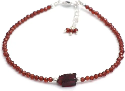 Miniatura 9 de Pulsera de plata de ley 925 con cuentas completas y ajustables para mujer, pulsera delicada de cuentas de piedras preciosas naturales, regalo